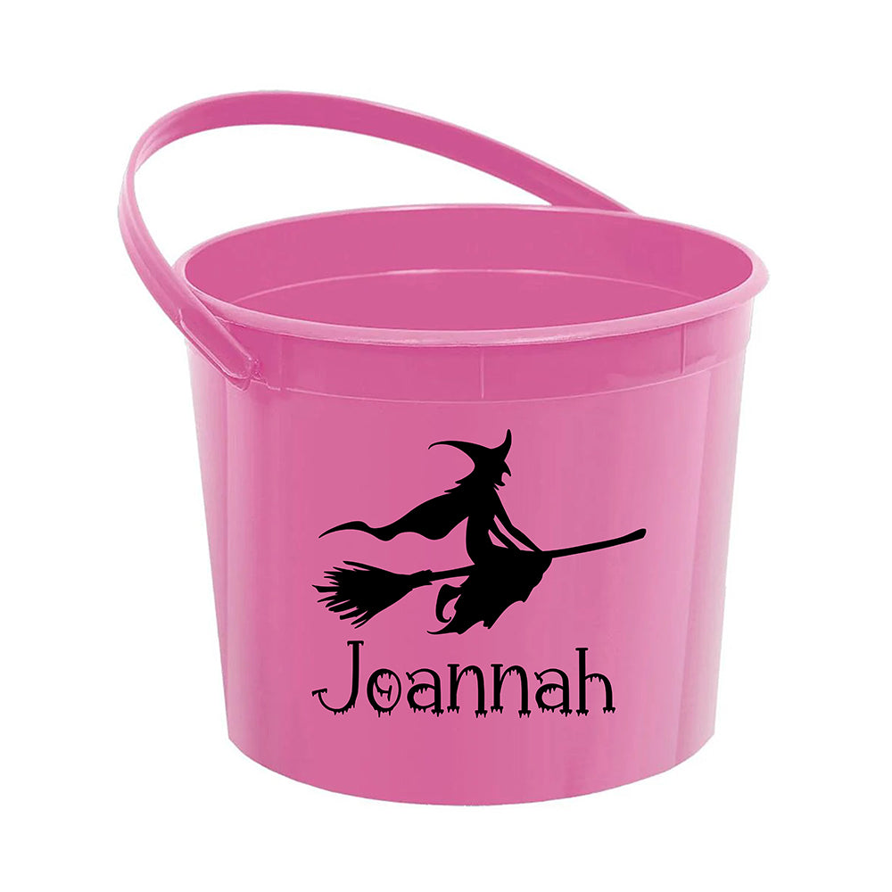 Personalised Halloween Bucket Pink