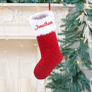 Personalised Classic Christmas Stockings, Red