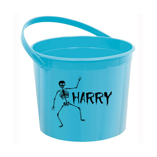 Personalised Halloween Bucket Blue