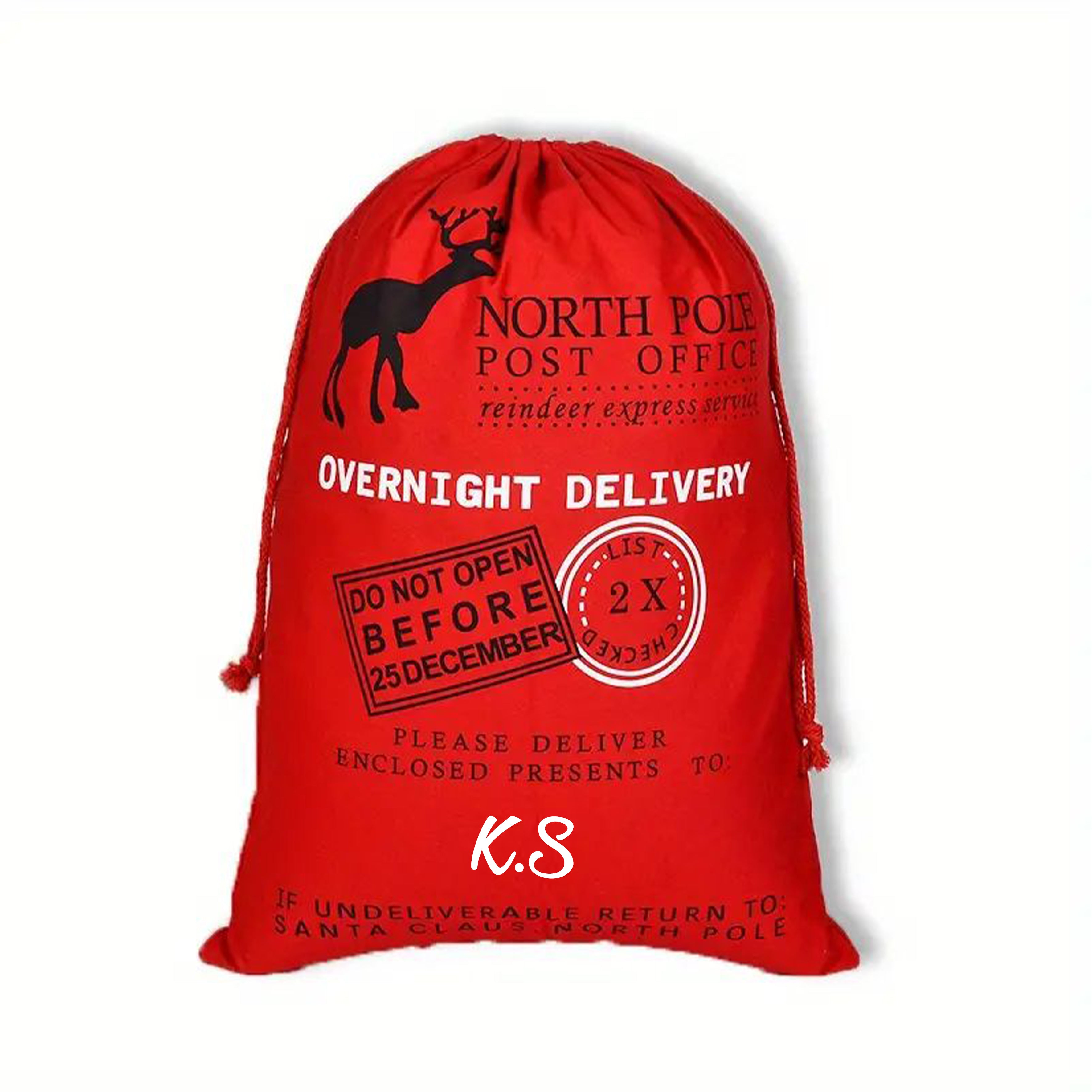 Christmas Santa Sack - OVERNIGHT DELIVERY - RED