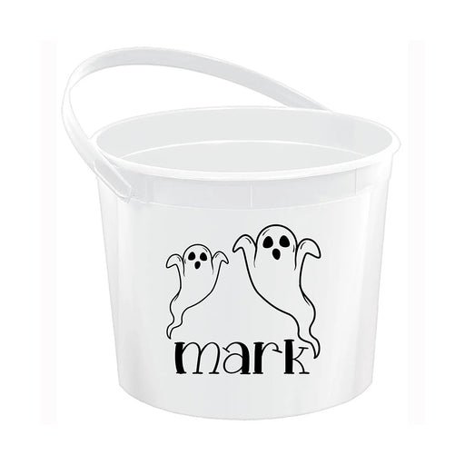 Personalised Halloween Bucket White