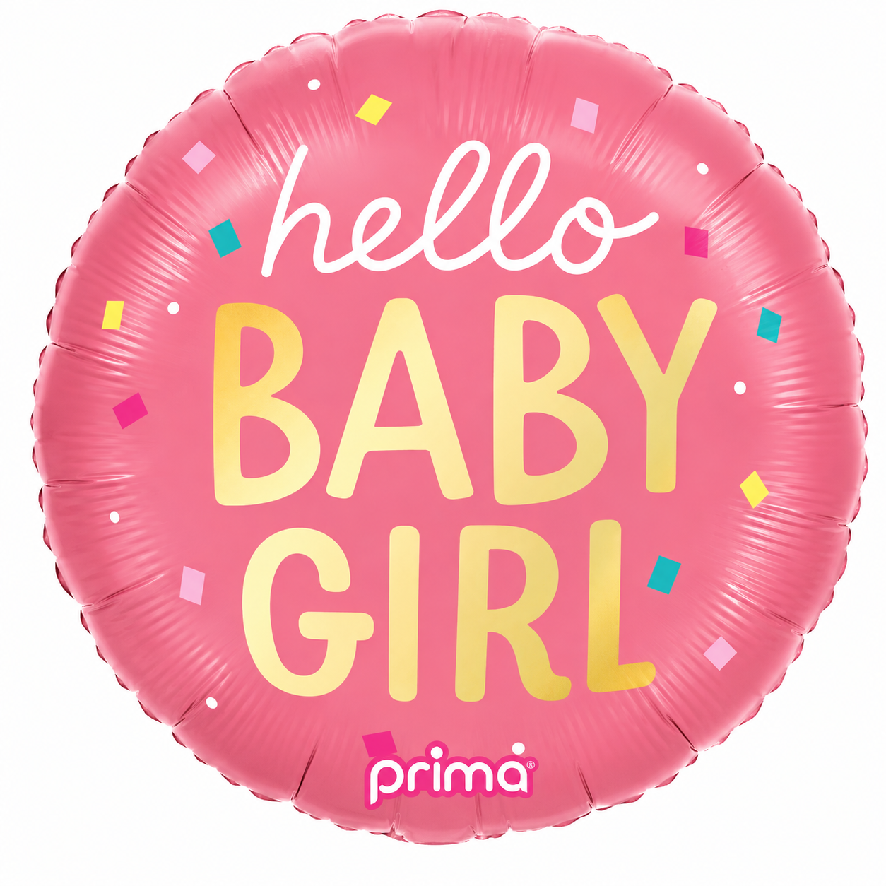 Hello Baby Girl  Round Party Balloon