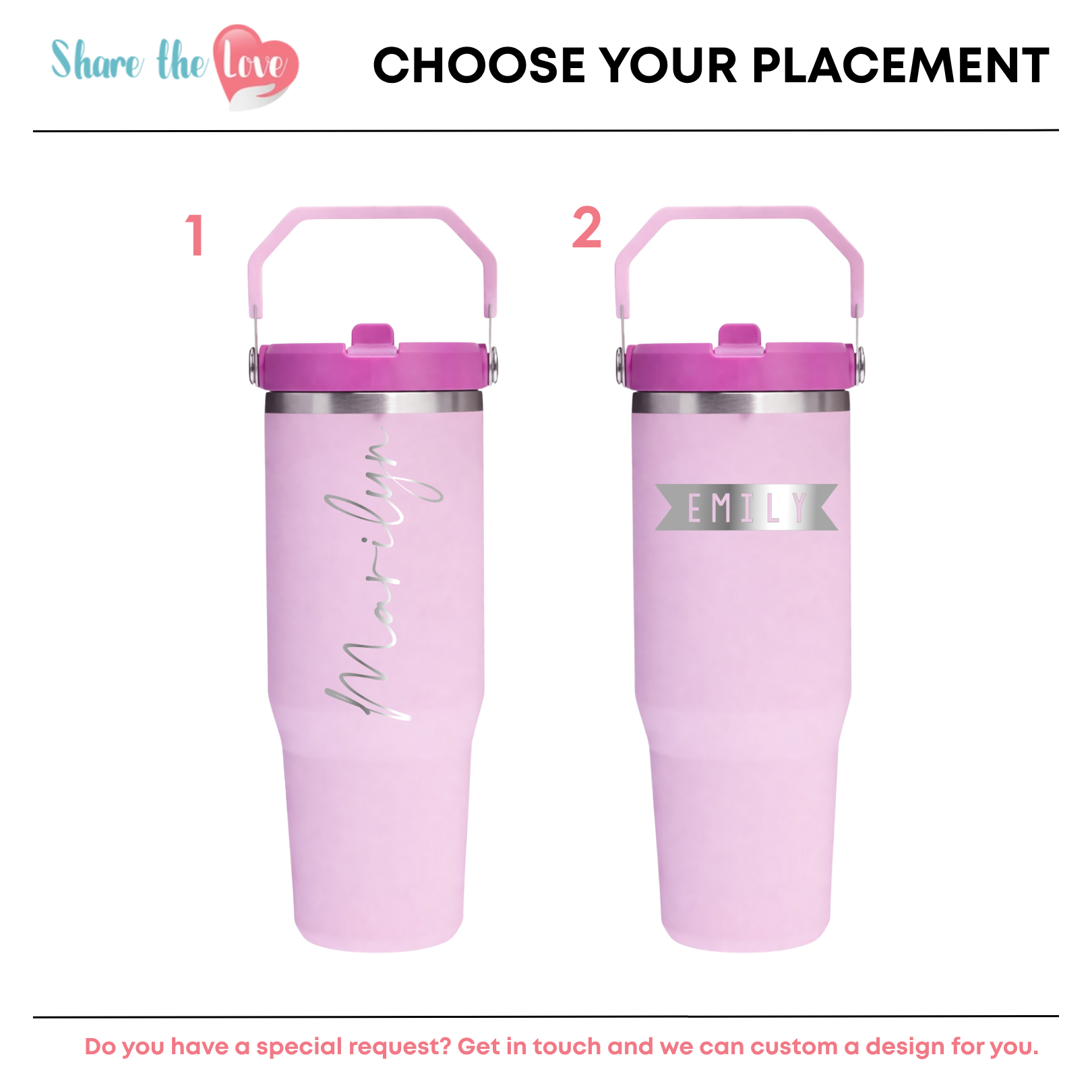 Personalised Stanley Iceflow Flipstraw 2.0 0.89L - Cherry Blossom