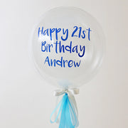 Personalized Silver Orbs balloon