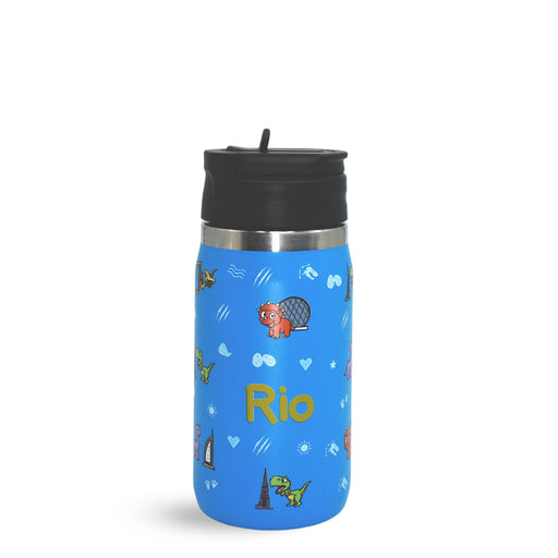 Personalised Children’s Water Bottle – 350ml - Blue