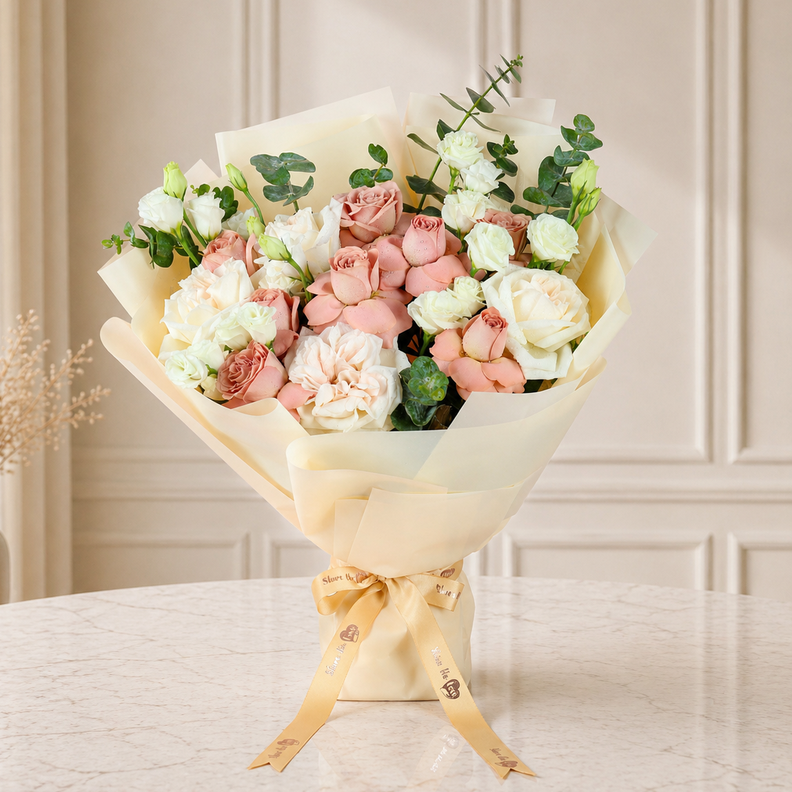 Blushing Hearts Bouquet