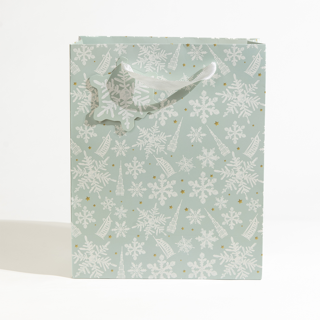 Large Gift Bag - Christmas snow flakes UAE
