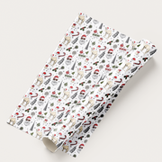 Christmas UAE Theme - Santa Wrapping - White