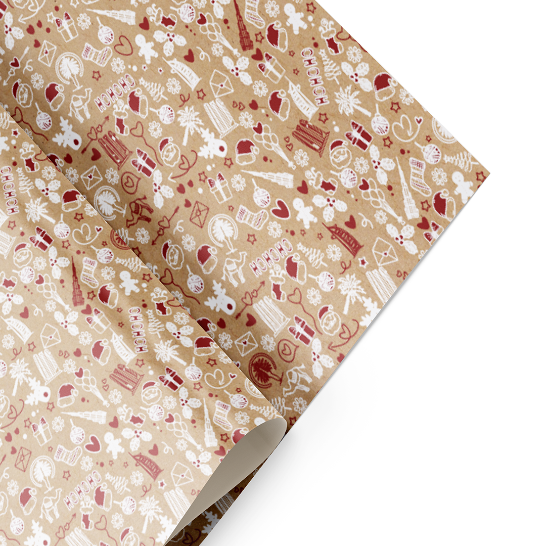 Christmas UAE Theme Wrapping - Craft & Red