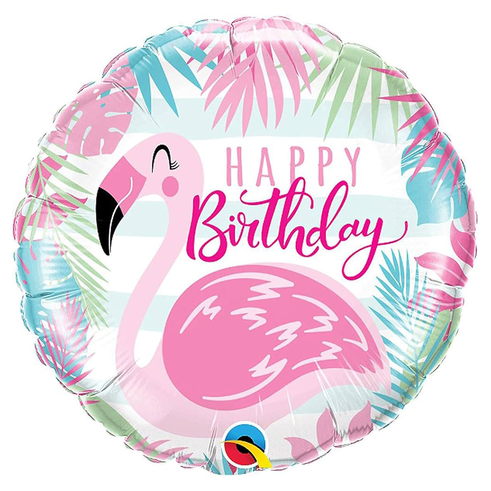 Birthday Flamingo Foil Balloon, Pink 18 Inch Foil Balloon