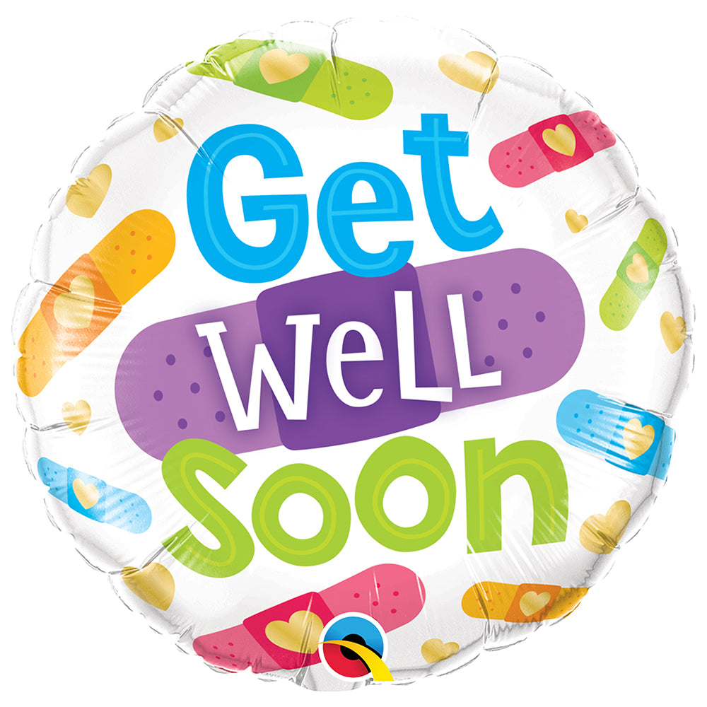 Get Well Soon Bandages 18 Inch Foil Balloon