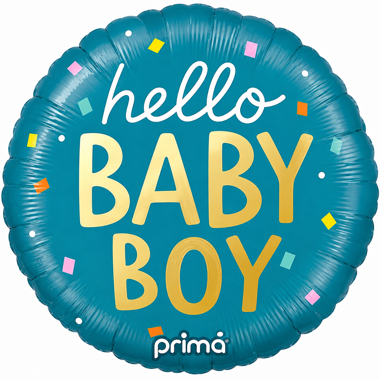 Hello Baby Boy Round Party Balloon