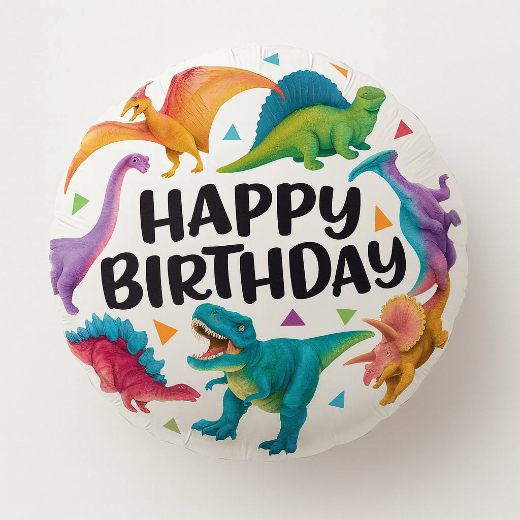 Dinosaur Happy Birthday Helium Balloon