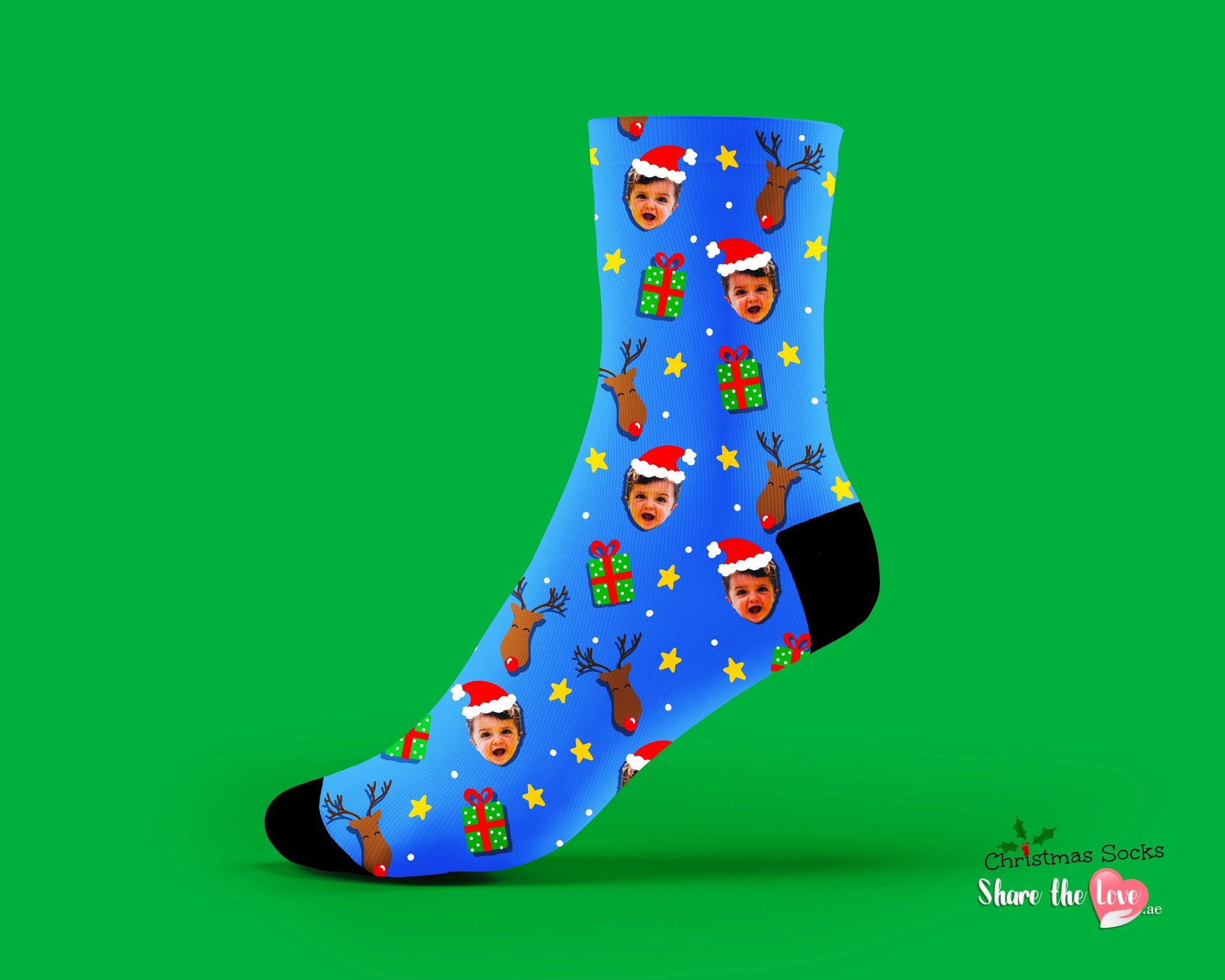 christmas-blue-personalised-socks