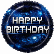 Happy Birthday Galaxy 18" Helium Foil Ballon