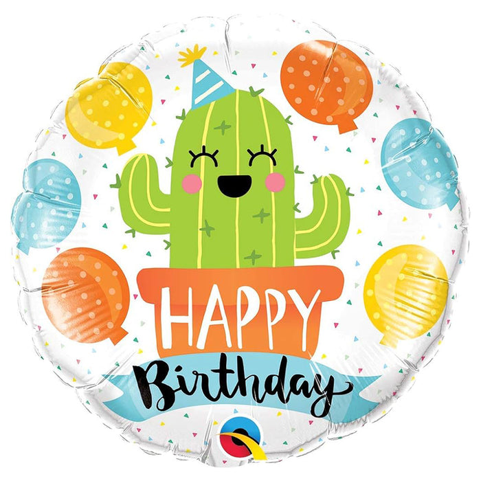 Birthday Party Cactus 18 Inch Foil Balloon