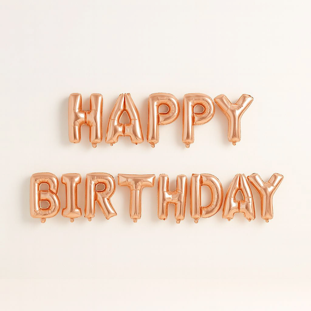 Happy Birthday Balloon Letters Inflated