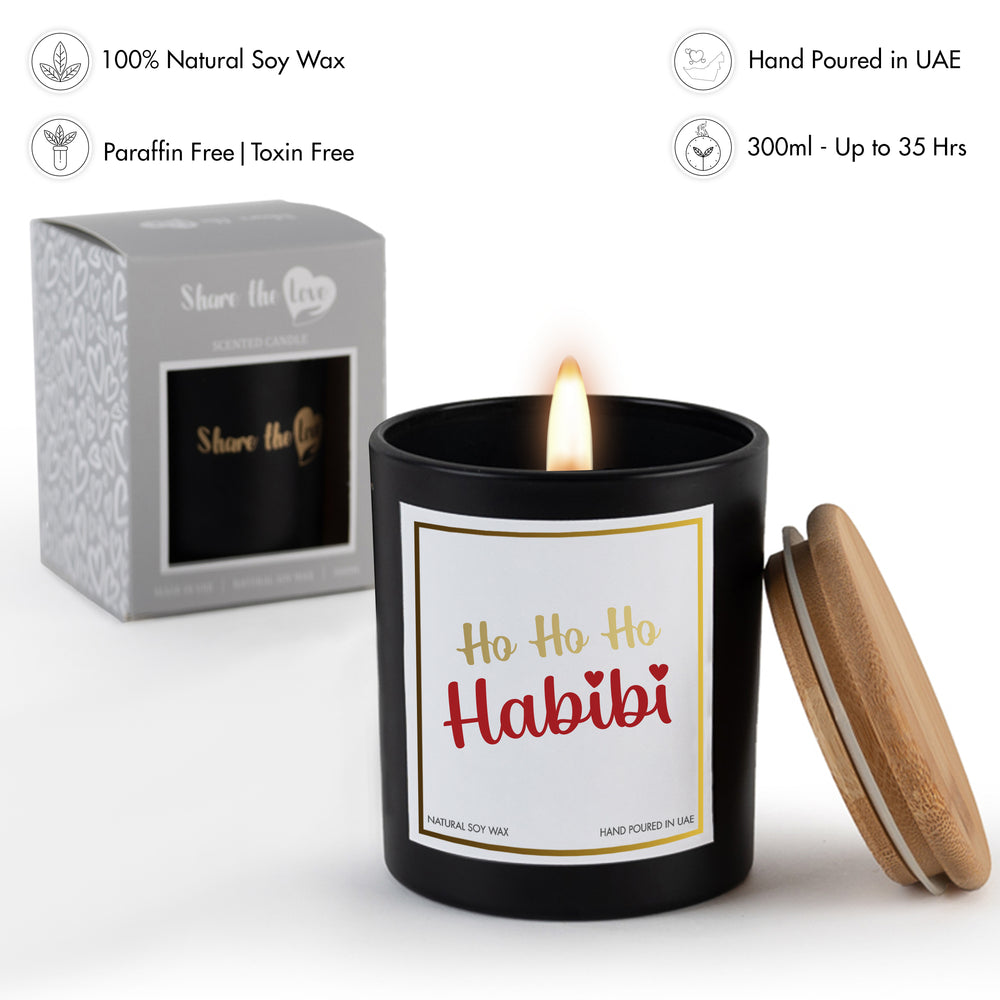 Ho Ho Ho Habibi Candle - Black  - 300 ml