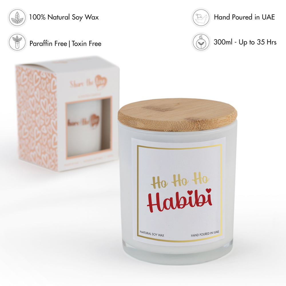 Ho Ho Ho Habibi Candle - White  - 300 ml