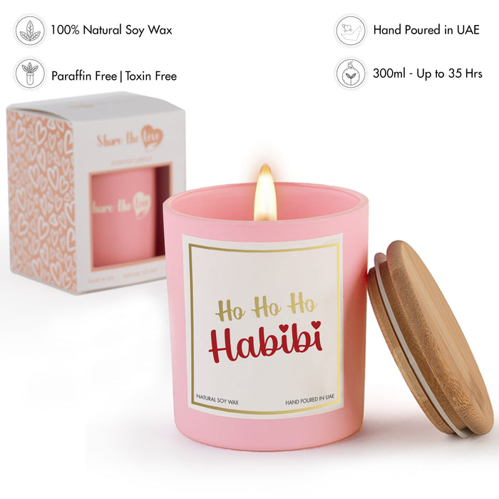 Ho Ho Ho Habibi Candle - Pink - 300 ml