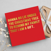 Lie Under, Christmas Greeting Card, Redback