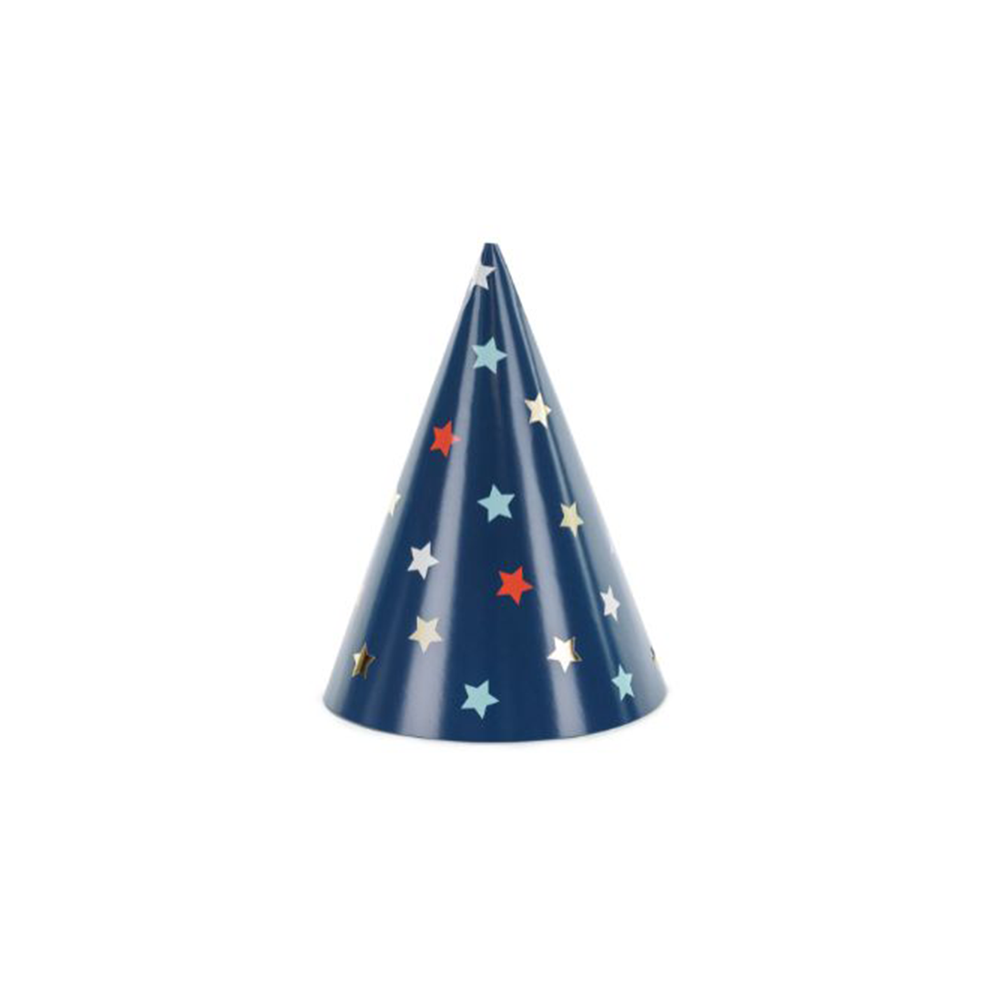 Party hats Stars, 16 cm, mix