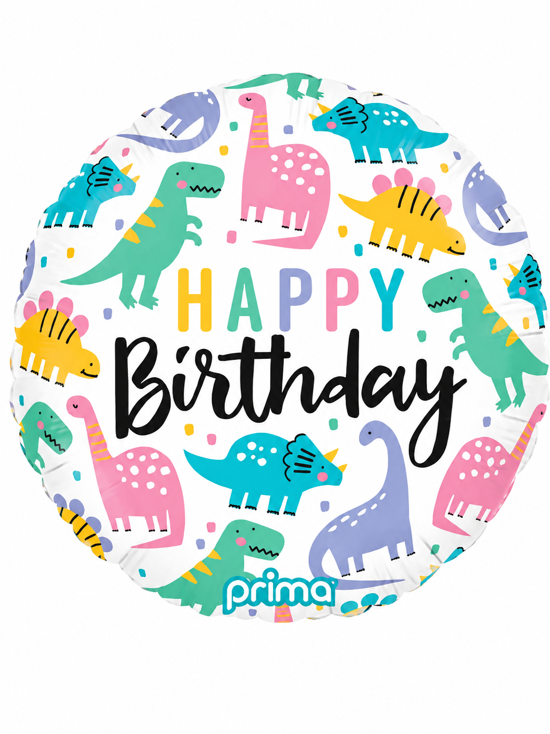 18″ Happy Birthday Dinozaury Balloon