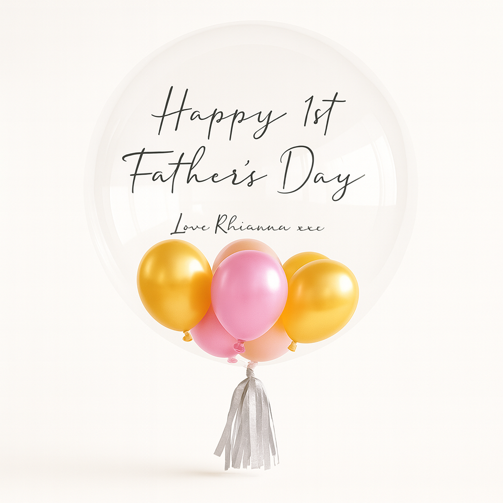 Orange & Purple Bubble - Personalised Balloon