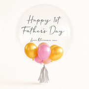 Orange & Purple Bubble - Personalised Balloon