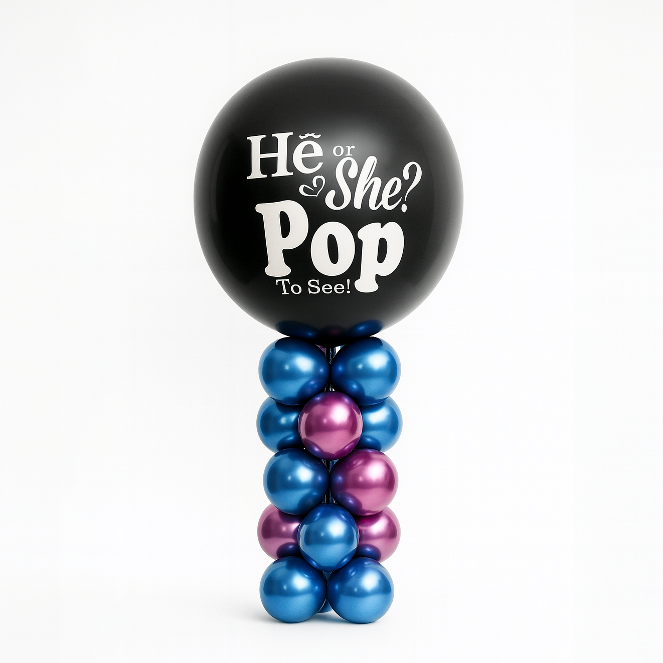Pop me Gender Reveal Balloon On Stand