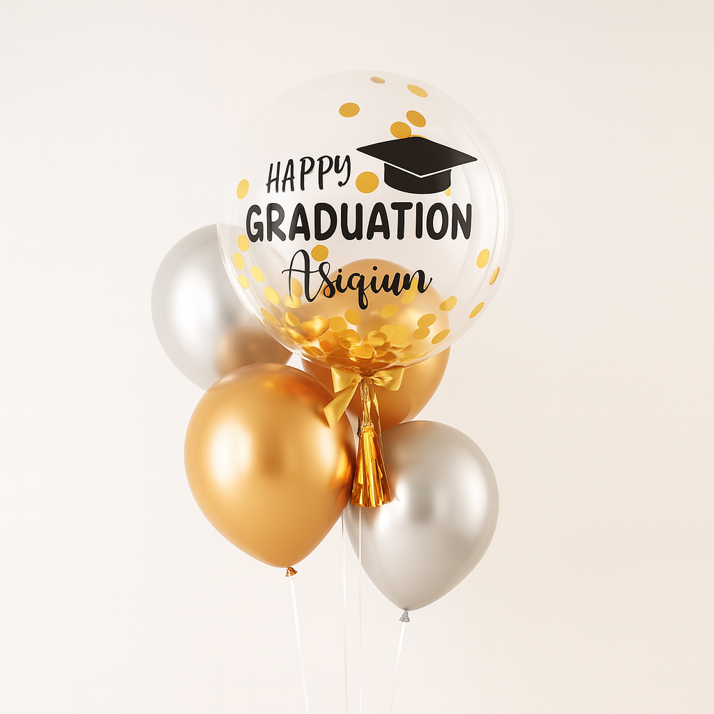 Congratulations Bubble - Personalised Balloon Bouquet