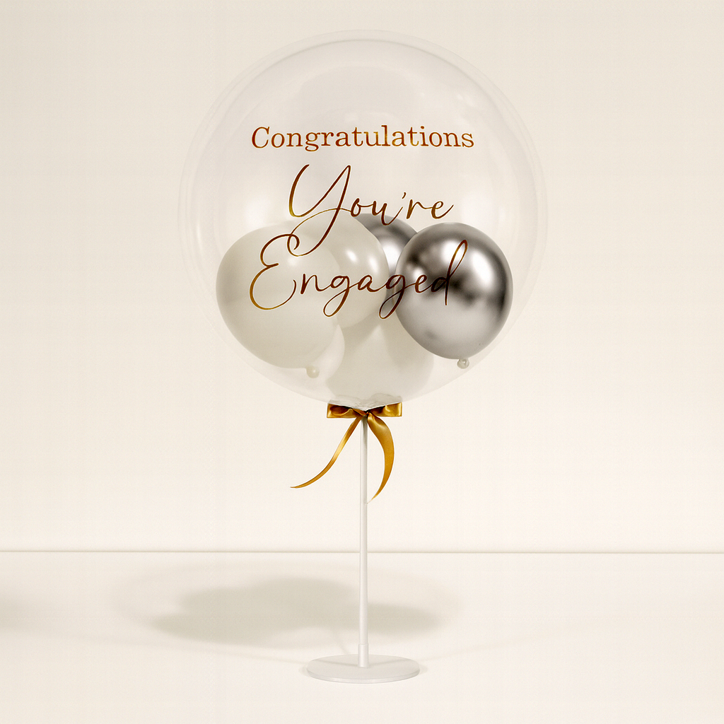 White Personalised Balloon