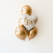 I love you Balloon Bouquet - Gold