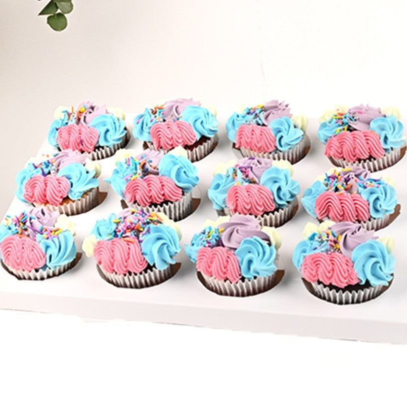 Colorful Swirl Cupcakes 12pcs Gift Box