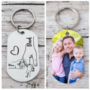Personalized Dad Keychain for Father's Day Gift