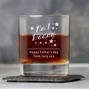 Personalised No.1 Daddy Glass