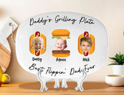 Custom Kids Photo Daddy Grill Platter, Father's Day Gifts