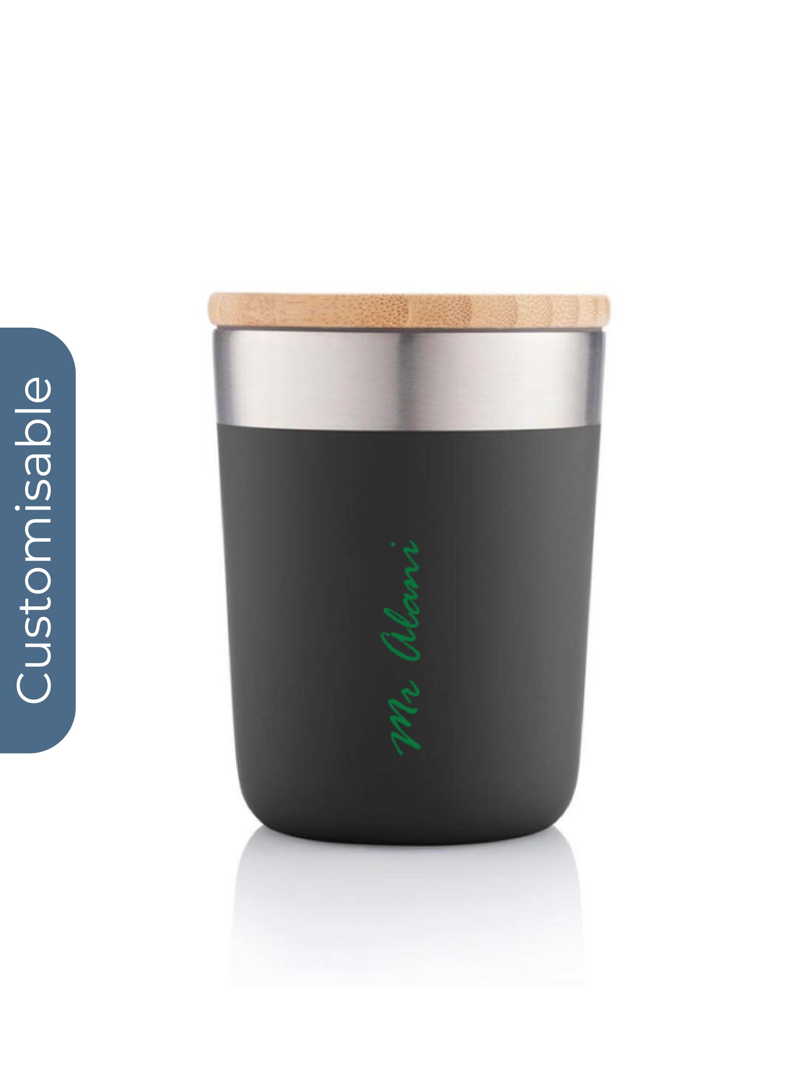 Personalised Recycled Insulated Mug - Black