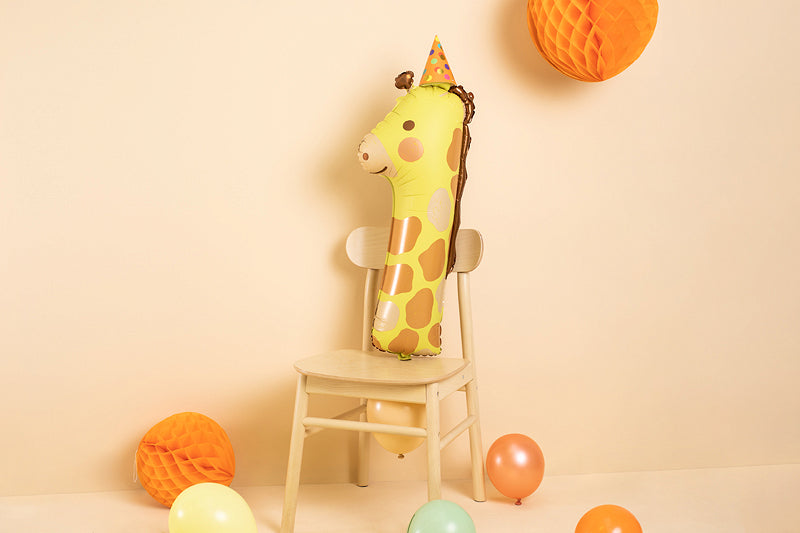 Foil Balloon Number 1 - Giraffe - Deflated
