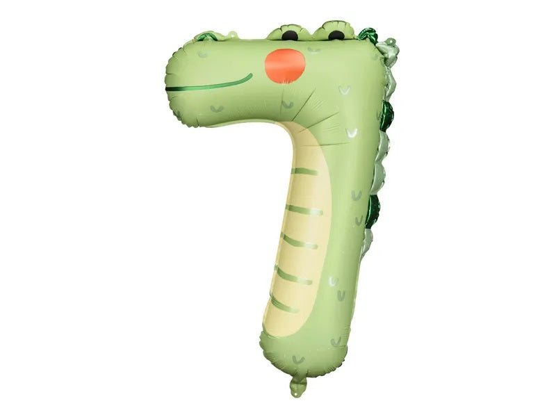 Foil balloon Number 7 - Crocodille