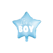 Foil Balloon Star - It's a boy, 48cm, light blue (Deflated)