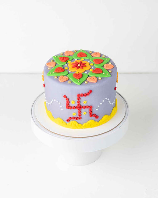 Diwali Swastik Cake