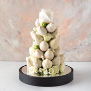 White Chocolate Strawberry Tower