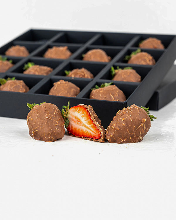 Kunafa and Milk Chocolate Covered Strawberries