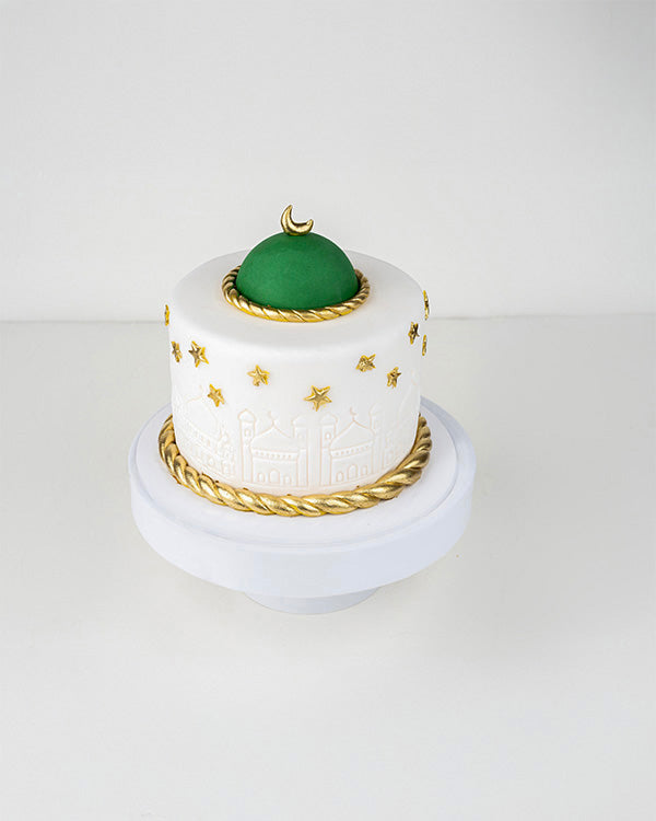 1kg White and Green Ramadan Cake