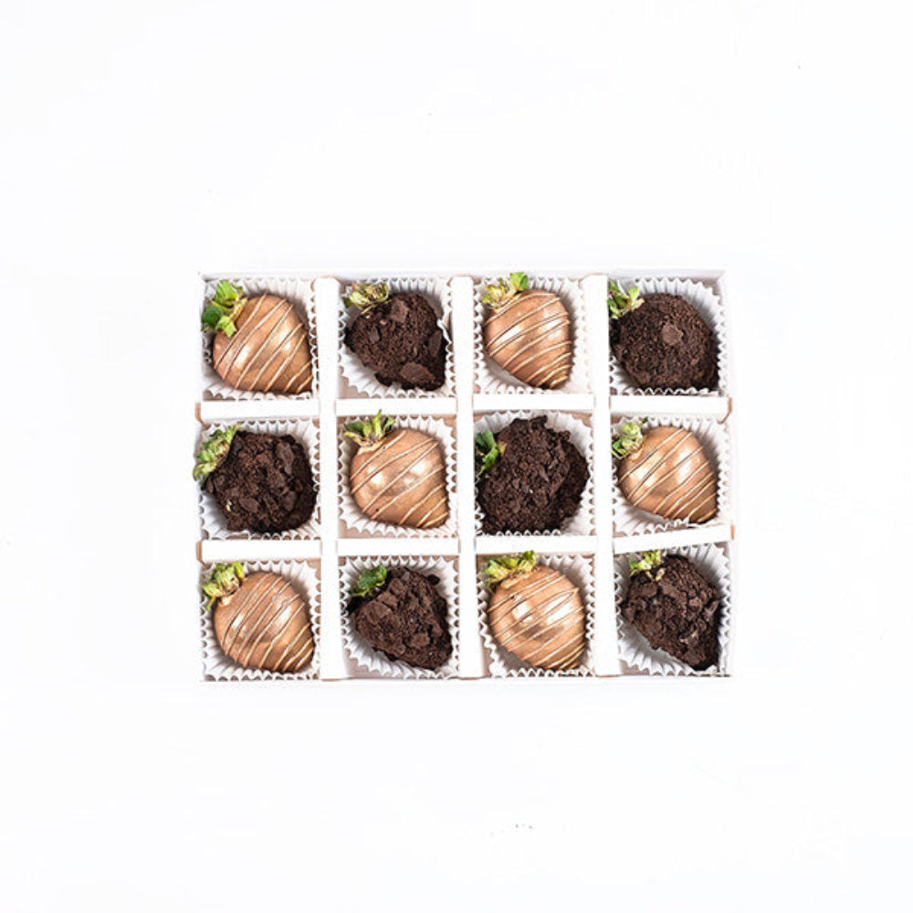 Golden and Dark Chocolate Covered Berries