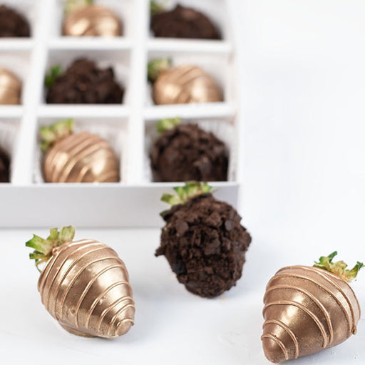 Golden and Dark Chocolate Covered Berries