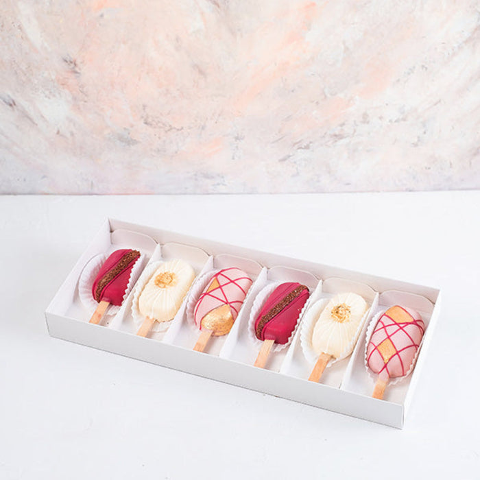 Pink and White Chocolate Cakesicles