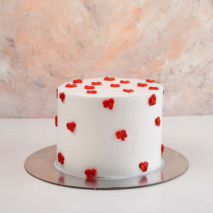 White Cakes with Hearts