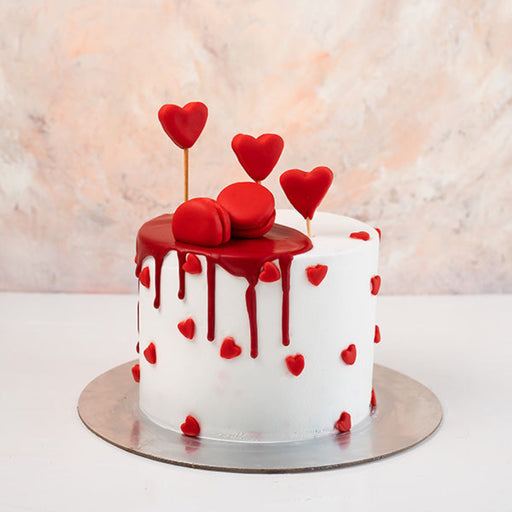 White and Red Cake